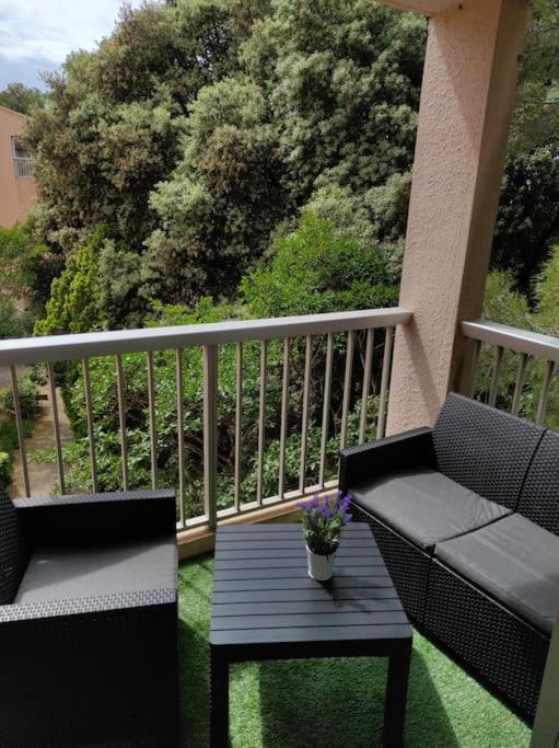 Charmant Studio Climatise 24 M2 Terrasse A 100M De La Plage 滨海圣芒德里耶 外观 照片